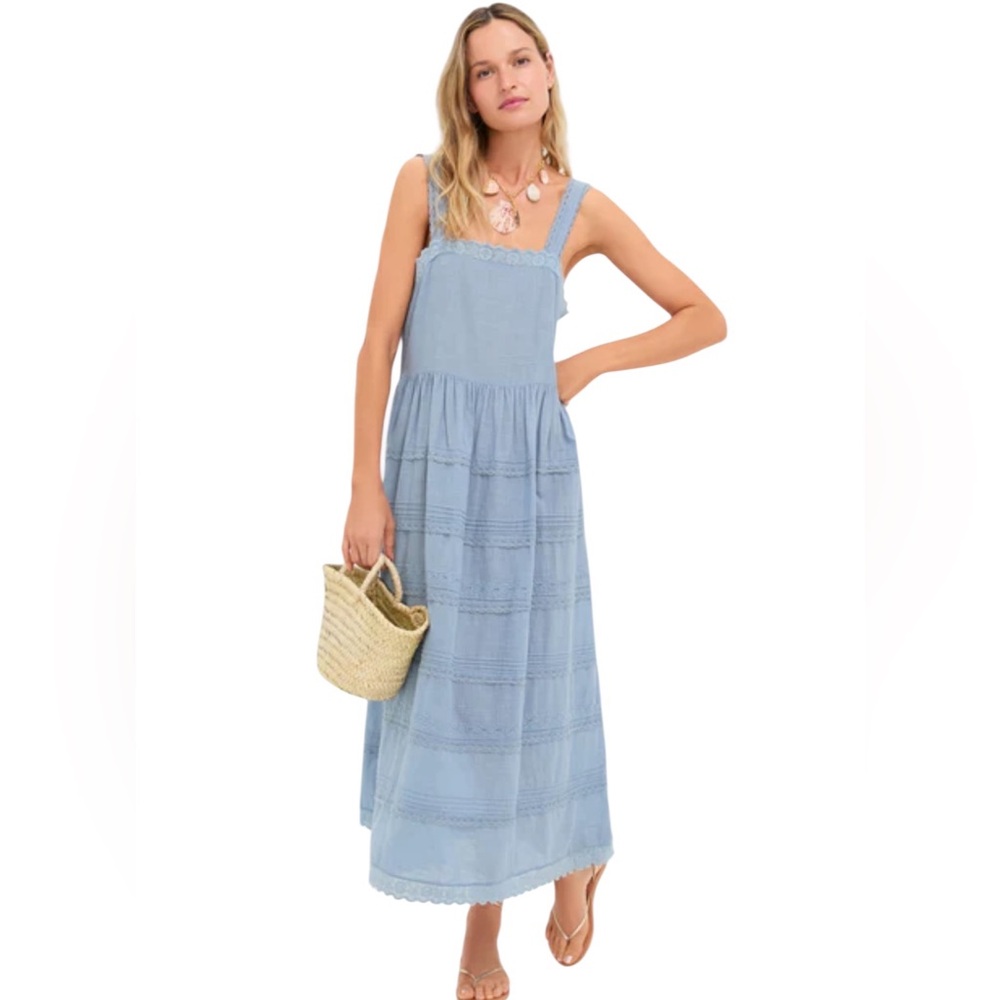 Tuckernuck x The Great Reverie Dress. Pale Blue. S. NWT.